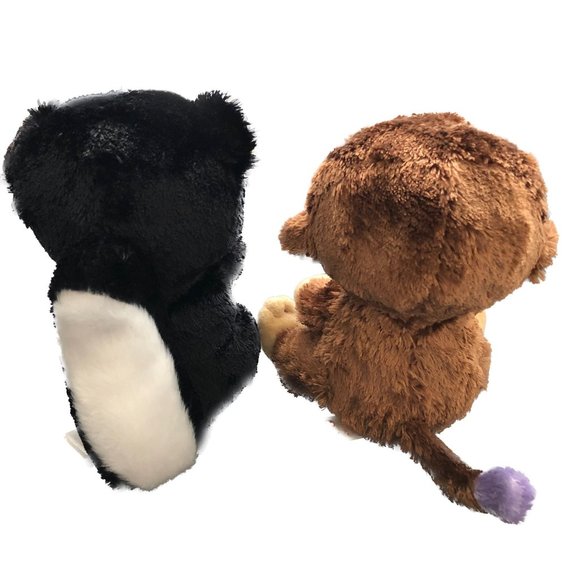 Ty Beanie Boos "Flora" Skunk & "Coconut" Monkey, Big Sparkly Eyes, Both RETIRED - Picture 2 of 13